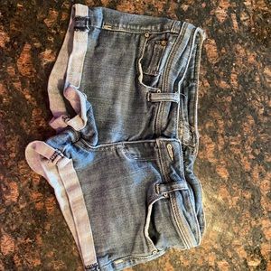 Plain jean shorts